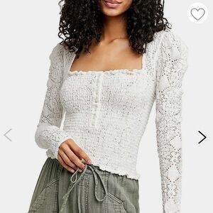 Free People Confection Ruched Top xs